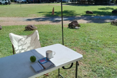 Outside in the shadow